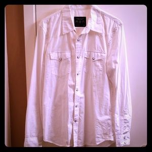 Vintage fit white western shirt - like new